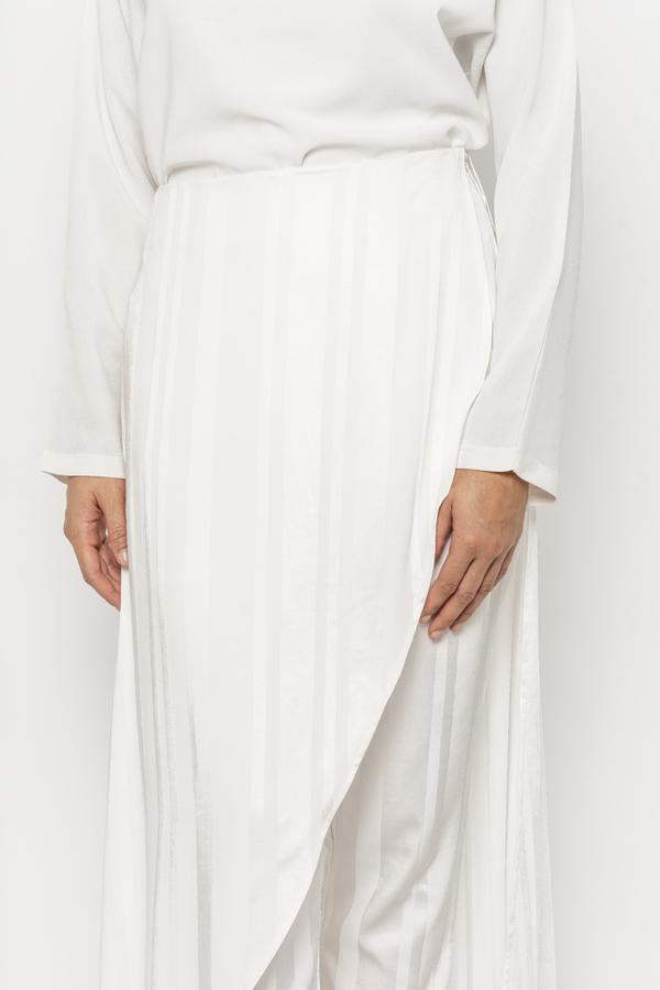 Hana white stripe overlay pants