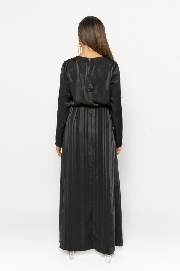 Hana black stripe overlay pants